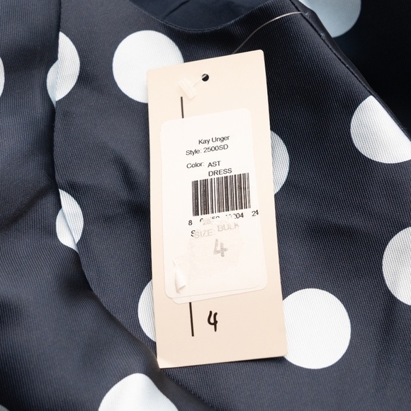 Kay Unger. Tinslee Tea Length Polka Dot Dress. - Picture 9 of 13